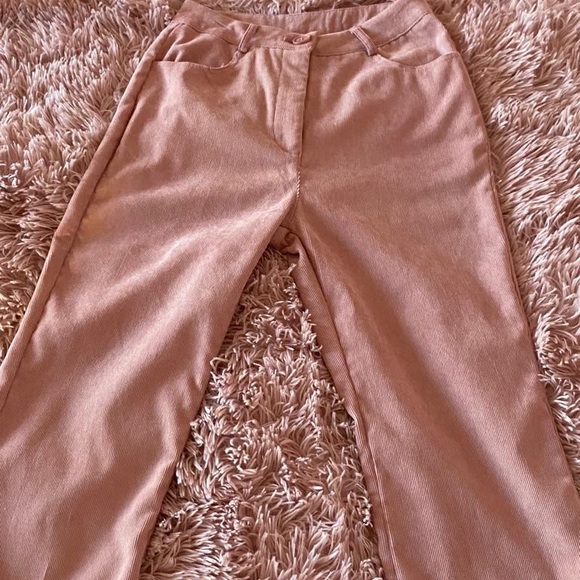 Pink High Waist Slant pocket cord pants - Picture 5 of 5